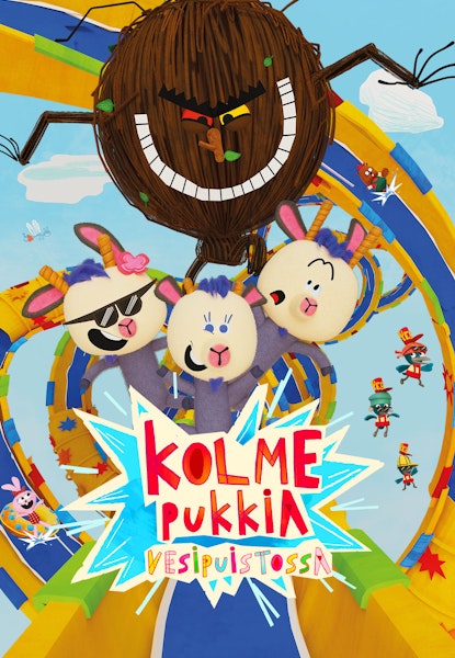 Kolme pukkia vesipuistossa